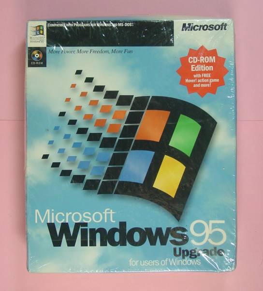 【587】 Microsoft Windows 95 Upgrade CD-ROM English New  новый товар   нераспечатанный  Microsoft   основа   мягкий  ...  подъём  комплектация   английский язык  издание 