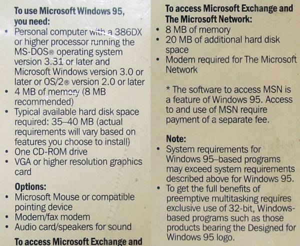 【587】 Microsoft Windows 95 Upgrade CD-ROM English New  новый товар   нераспечатанный  Microsoft   основа   мягкий  ...  подъём  комплектация   английский язык  издание 