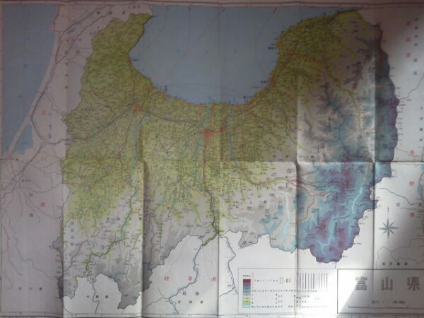 ヤフオク 昭和42年 新日本分県地図 富山県 富山市街図