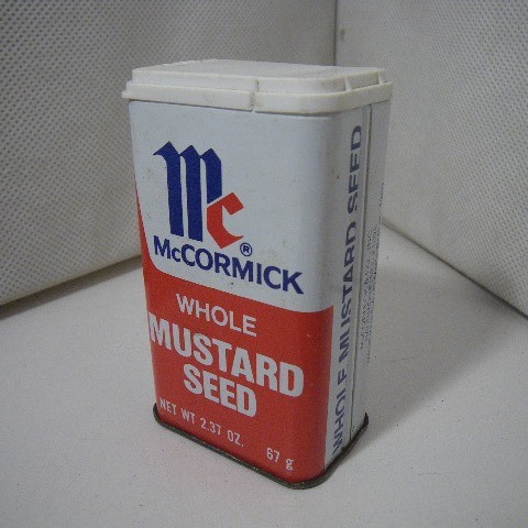 ビンテージ スパイス缶 McCORMICK Mustard d246_画像1