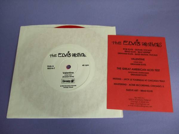 ◎外盤未使用カラーレアEP◎The Elvis Brothers/Valentine
