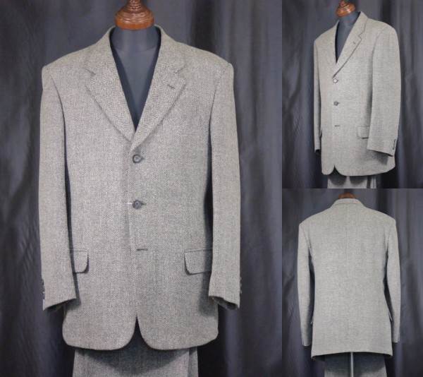 ** M-76 single 3B suit new goods autumn winter white black . made in Japan **