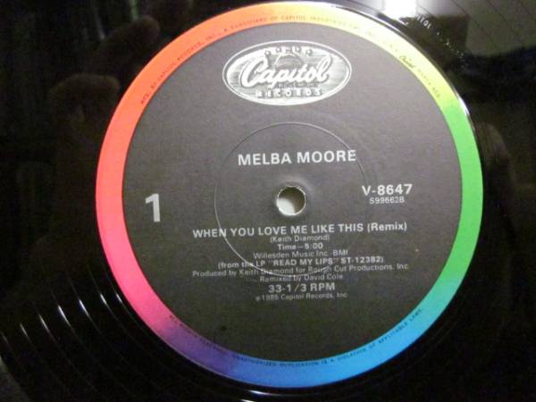 ★230813即決 Melba Moore / When You Love Me Like This REMIX オリジナル12 アーバン・メロウ 良好盤_画像3
