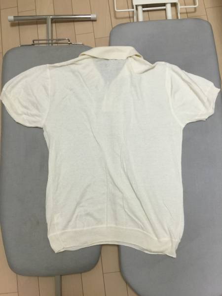 無印良品 綿麻ポロシャツ 少し生成り XL