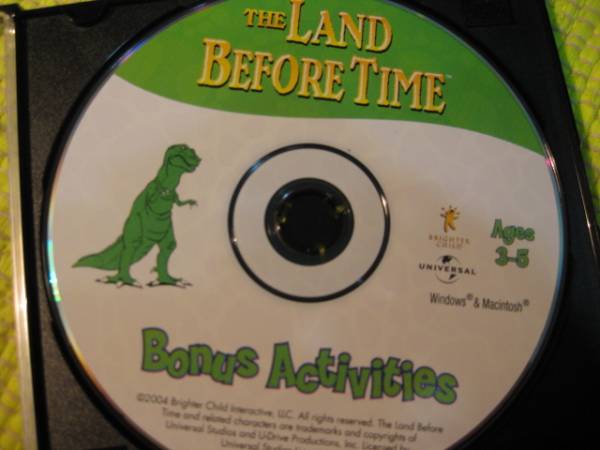  America производства THE LAND BEFORE TIME серии CD ром 2 шт. комплект!