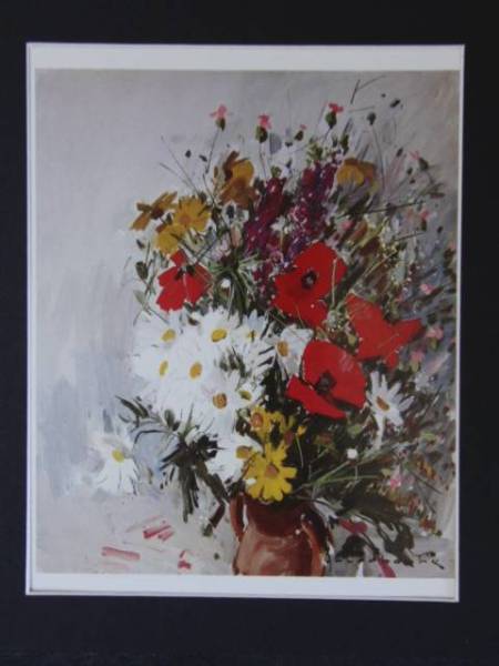  paul (pole) * Anne Dell b-ru, spring. flower, rare book of paintings in print ..., new goods frame attaching 