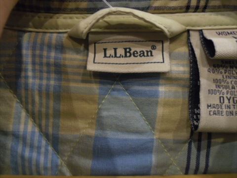 L.L.Bean LL bean с хлопком стеганная куртка женский б/у одежда уличный 