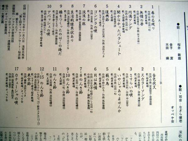 【帯LP】復(fù)活!ヴァイオリン演歌(22AG930CBSソニー1983年未使用見本なぎら健壱桜井敏雄淺草木馬亭)