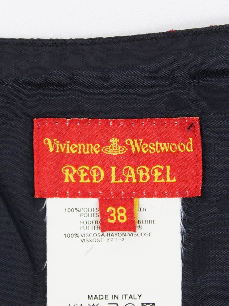 ●Vivienne Westwood ヴィヴィアンウエストウッド ドット柄 フレア スカート 38/ネイビー レッド ボトムス 水玉 紺 赤【2400020055215】/-_画像5