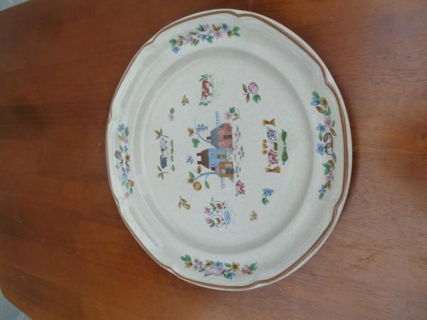  large plate ceramics flowers and birds pattern goods 