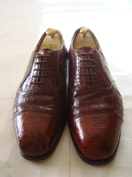 EDWARD GREEN イングランド製クロコ チェルシー size7,5 靴_画像1