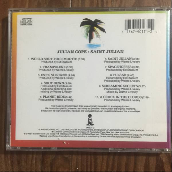 ジュリアン・コープ/セイント・ジュリアン 輸入盤中古CD_画像2