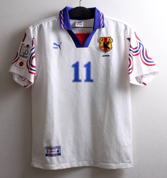 96-97日本(A)#11 カズ 三浦知良 KAZU 半袖 アジアカップ仕様 PUMA正規 O_画像1