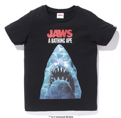 APE x JAWS TEE 02 エイプ ジョーズ XS Tシャツ レディース
