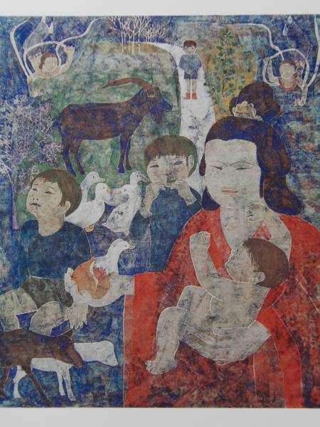 Yahoo!オークション - 三橋節子 鬼子母神 希少な額装用画集画