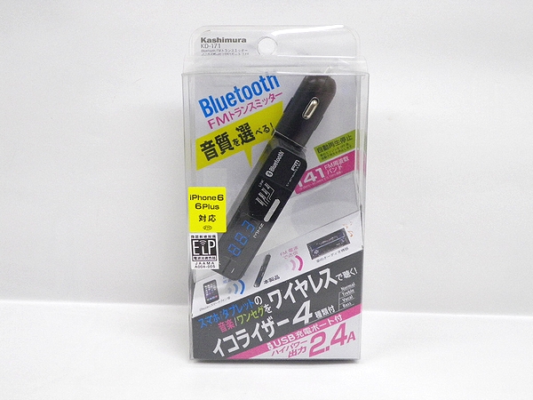 T085●新品 カシムラ Bluetooth FMトランスミッター KD-171●