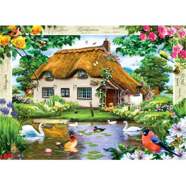 (71404) 1000ピース ジグソーパズル 米国輸入●MAS●スワン コテージ Swan Cottage