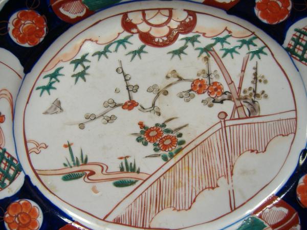 骨董　 蔵出　陶磁器　伊万里 　楕円型 皿　 色絵　珍品 売切_画像3