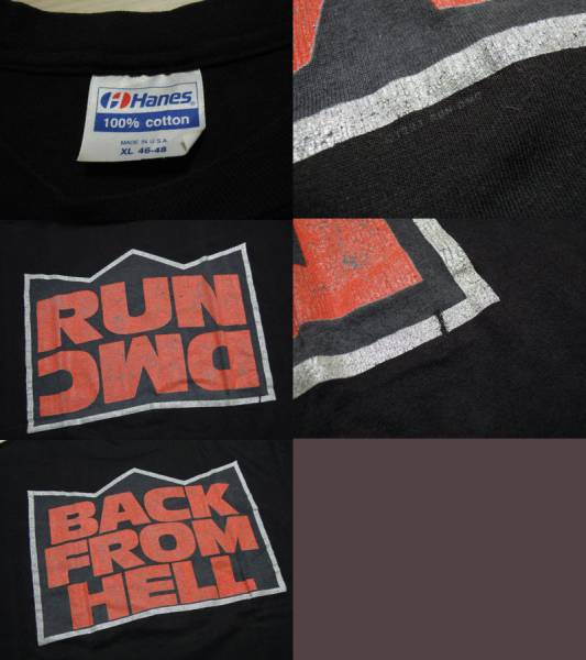 91年 RUN DMC BACK FROM HELL Tシャツ／adidas public enemy RAP ビンテージ ヒップホップ ラップ_画像3