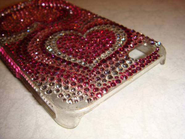 iPhone 4 4S for case genuine article Swarovski use Heart 