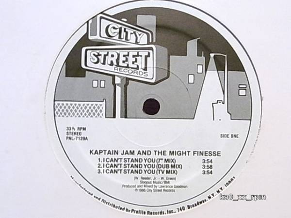★☆Kaptain Jam & The Mighty Finesse「I Can't Stand You」☆★_画像1
