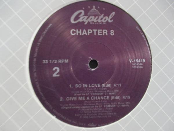 Chapter 8 - So In Love /SLOW JAM/80's Quiet Storm/FUNK DISCO DANCE CLASSICS/5点で送料無料/12''_画像3