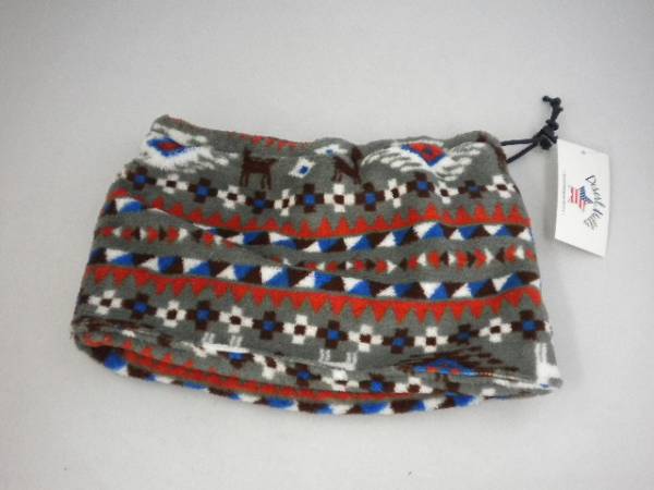 ネックウォーマー 新品 ネィティブ柄 グレー ターバンにも_画像3