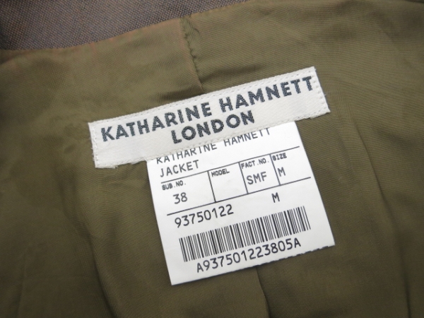 L531★KATHARINE HAMNETT LONDON★正規(guī)品 春秋向きジャケットM