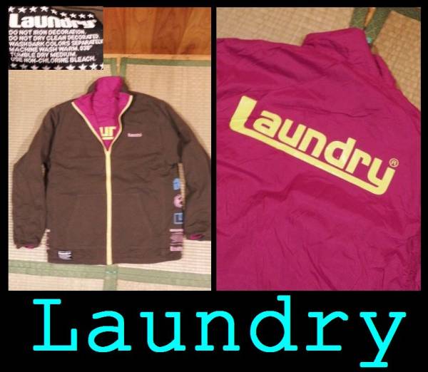 Laundry 　ランドリー　リバーシブル 　ナイロン　ジャケット　可愛い　ロゴ_画像1