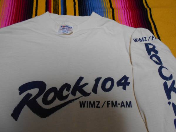 正規品! PUNK ROCK104 FM WIMZ ヘインズ HANES １９８３年製 クラシック Zeppelin Led ROCK PUNK ロカビリー ロックスター ヘビメタ ロックンロール Mサイズ