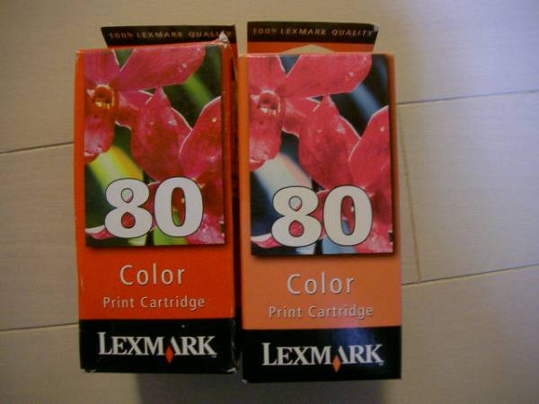 Подлинный Lex Mark 80 Color 2 Box Set Новая неоткрытая доставка 350 иен ①