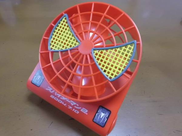  not for sale * Spider-Man desk electric fan * SPIDERMAN postage 580 jpy American Comics anime MARVELma- bell movie american comics 