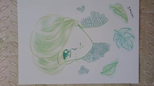  original hand-drawn illustrations * green *