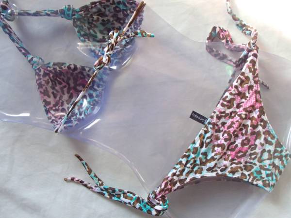 bra42 *[ новый товар ] снижение цены! Brazil departure быстрое решение SEXY животное рисунок зеленый розовый чай M*