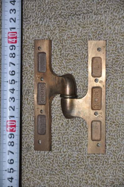 0③ шарнир латунный не использовался образец товар античный retro DIY шарнир двери металл детали 