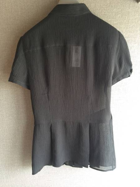  new goods Prada * top class silk shirt blouse 40* black tops PRADA