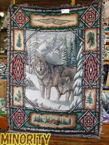 狼タペストリーラグ Wolf Lodge Tap / 狼 / ウルフ / WOLF / オオカミ