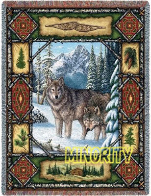 狼タペストリーラグ Wolf Lodge Tap / 狼 / ウルフ / WOLF / オオカミ
