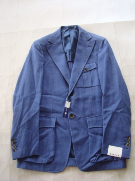  не использовался CARUSO Италия производства linen. жакет size46ka Roo zo темно-синий b люмен z весна лето 