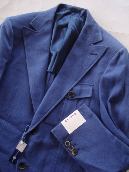  не использовался CARUSO Италия производства linen. жакет size46ka Roo zo темно-синий b люмен z весна лето 