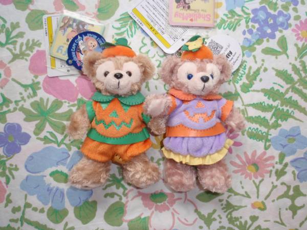 ★TDS　ダッフィー・シェリーメイぬいぐるみバッチ(ハロウィン)★