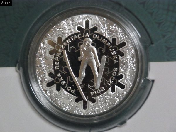 ★ポーランド　ソチオリンピック　10ズロチ銀貨　2014年発行★_画像1