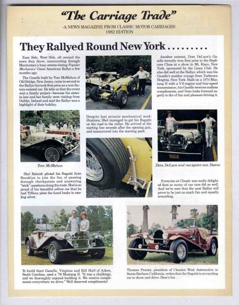 [a8914] American Coach builder CLASSIC MOTOR CARRIAGES pamphlet 