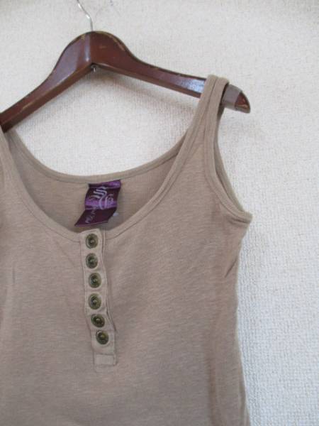 Spiralgirl tea Henley neckline tank top (USED)53016