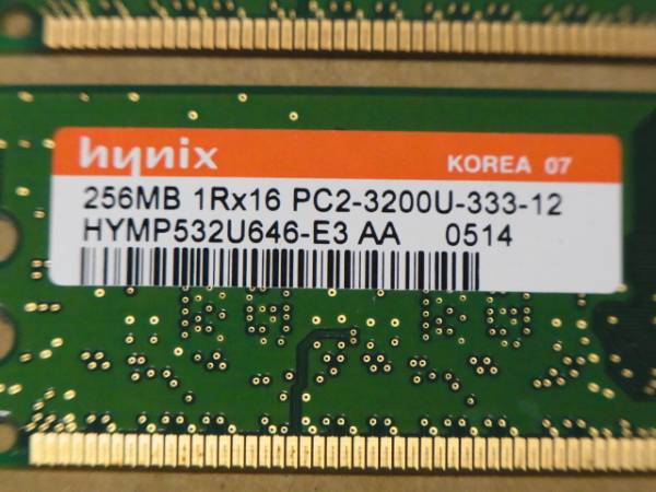 ■Hynix DDR2-400/PC2-3200U/256Mx4枚(1G)■(DDR428)