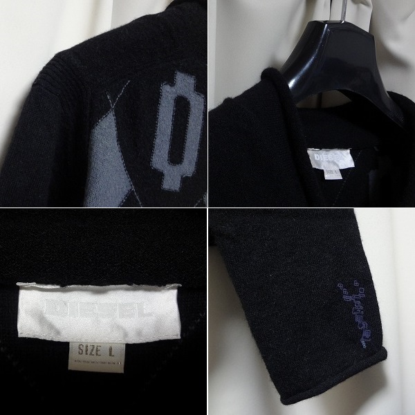新品 同様】 DIESEL キャメル ニット セーター タイト 細身 スリム