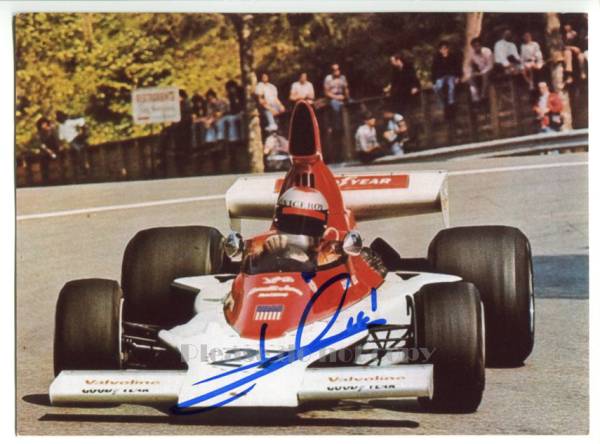 1975年 パーネリ スペインGP マリオ・アンドレッティ 直筆サイン