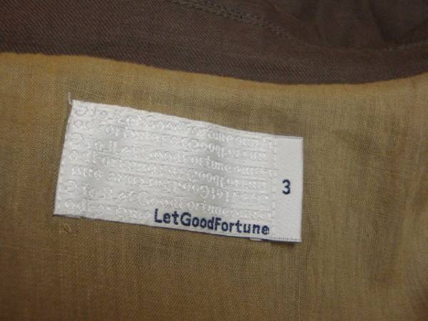 【Used】Let Good Fortune　ハーフコート L_画像3