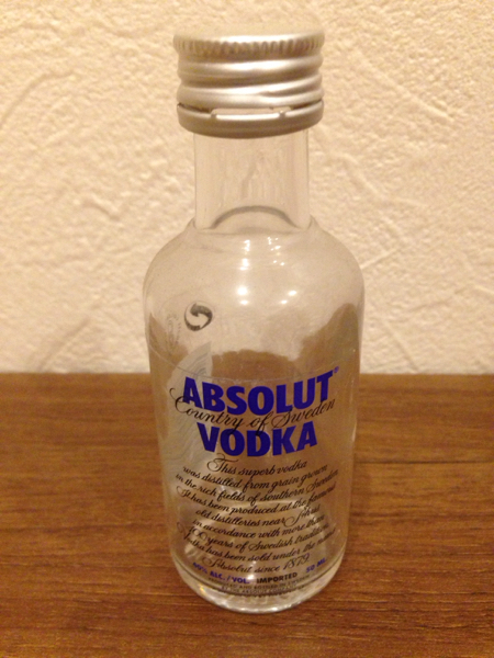  absolute vodka ( miniature )50ml empty bin collection 