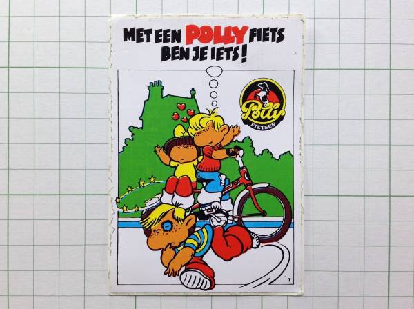 フランスのステッカー：POLLY／オランダ ビンテージ 車 +Gb